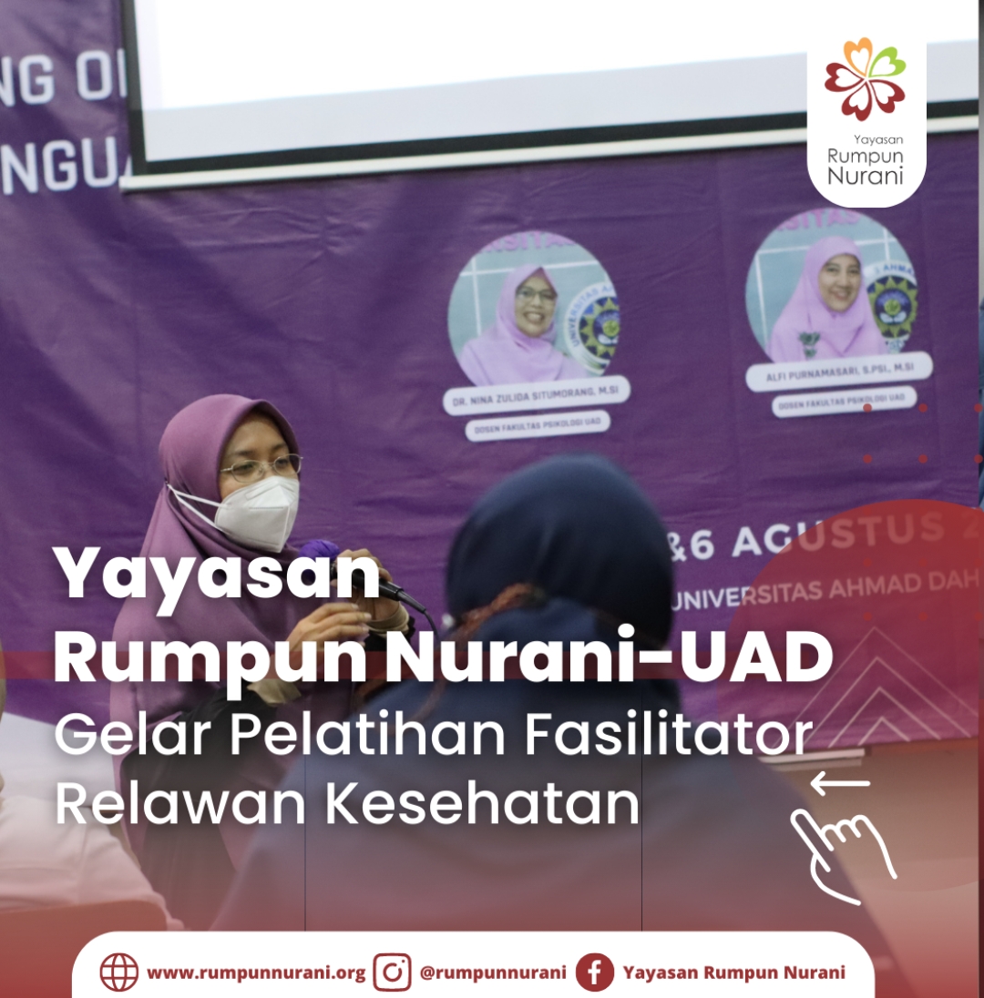 Yayasan Rumpun Nurani-UAD Gelar Pelatihan Fasilitator Relawan Kesehatan